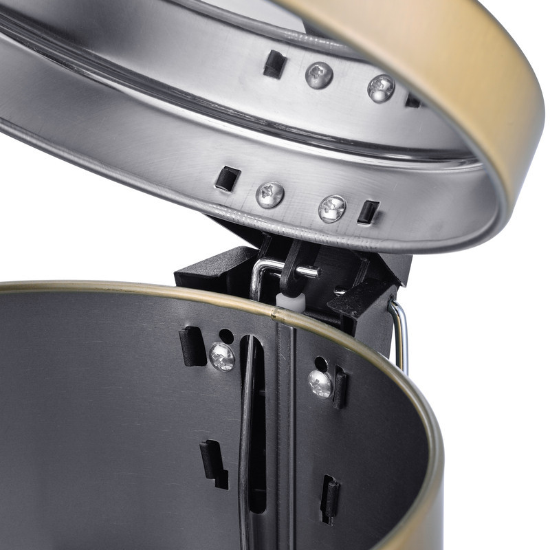 Відро для сміття з плавним закриттям кругле Mixxus Ellipse-TC0205 Brushed Gold 5л (колір матове золото) (MI8400)   ( 27406 ) Харьков - изображение 14