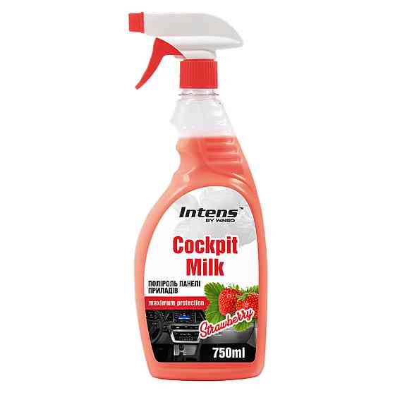 Полироль-молочко для панели приборов Winso Cockpit Milk Клубника, 750мл Киев