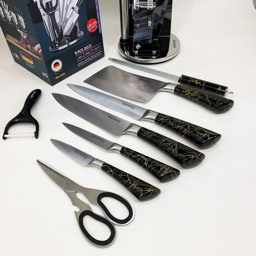 Хороші ножі для кухарів, Набір ножів зі стильним дизайном, Сталеві кухонні ножі, Відмінний набір ножів HG-53 Івано-Франківськ - фото 7