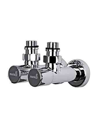 Кутові крани для рушникосушки Маріо G1/2" (комплект 2 шт.) хром Київ