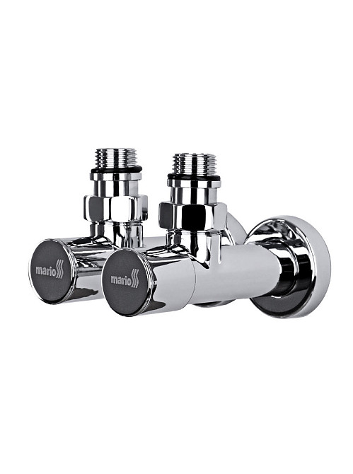 Кутові крани для рушникосушки Маріо G1/2" (комплект 2 шт.) хром Київ - фото 3