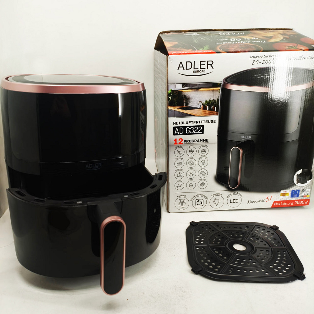 Електричний аерогриль для дому без олії Adler AD 6322 5Л 2000Вт, Мультипіч з функцією гриля ZS-10 Львів - фото 10