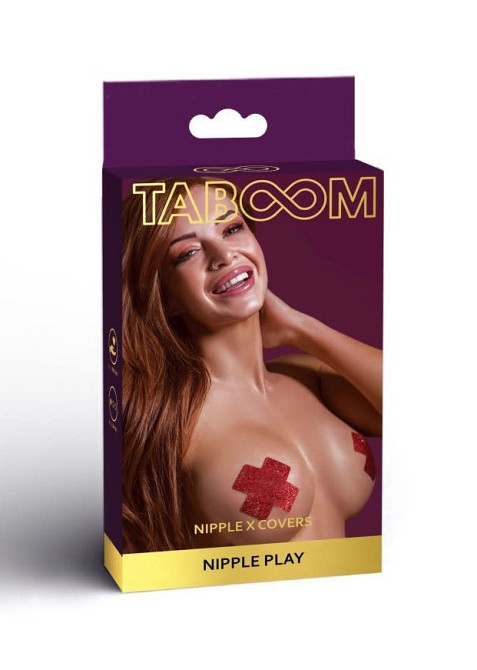 Пестиси на соски у формі хрестів Taboom, червоні Sex Aura Київ - фото 3