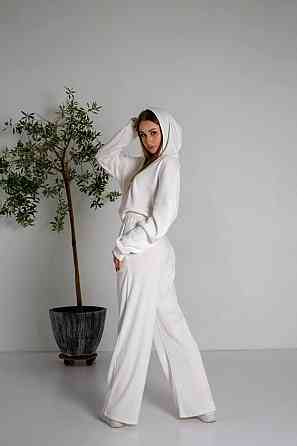 Женский стильный повседневный костюм двойка рубчик Одесса