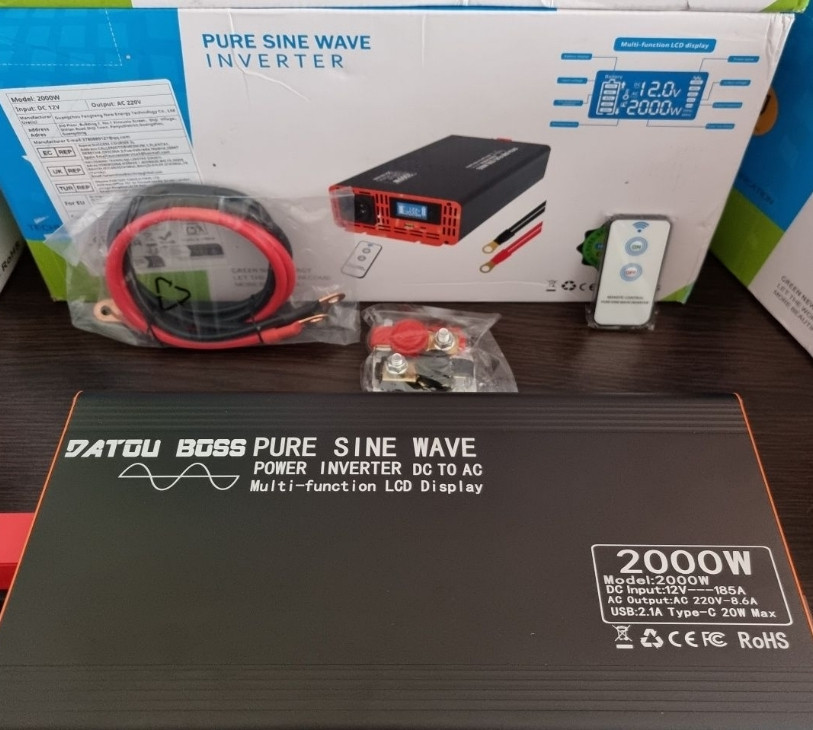 Інвертор Datouboss Преобразователь напруги 12В -220 2квт Харків - фото 4