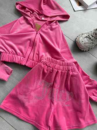 Женский стильный повседневный велюровый костюм Розовый, 42/44 Одесса