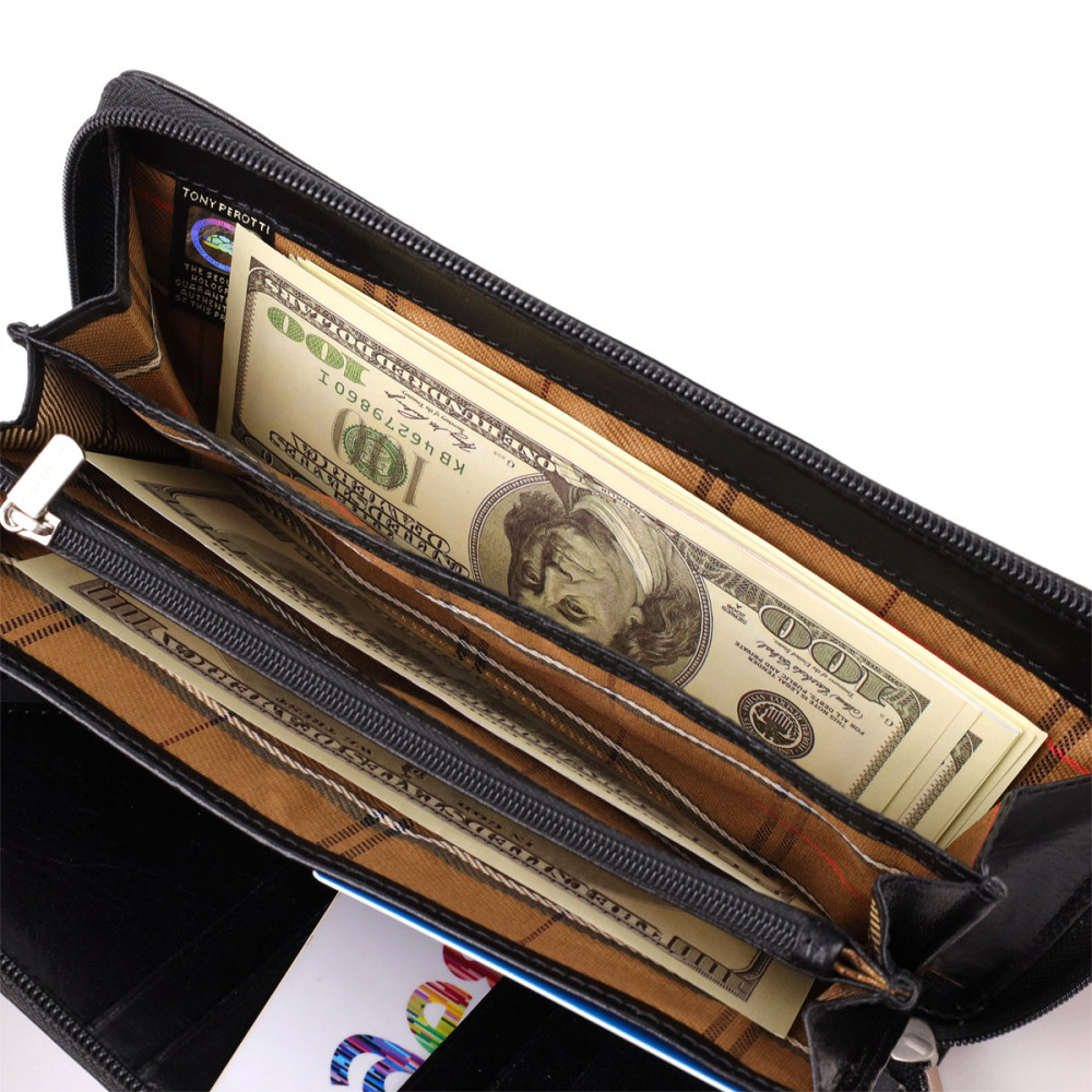 Мужской клатч на одно отделение из гладкой натуральной кожи Tony Perotti 20860_1 (9770 nero) Черный Киев - изображение 5