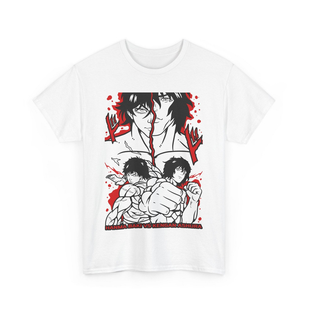 Футболка з аніме принтом Аніме Фігхт Бакі Вс оверсайз (S/M/L) Чорний AnimeJ0405 Дніпро - фото 6