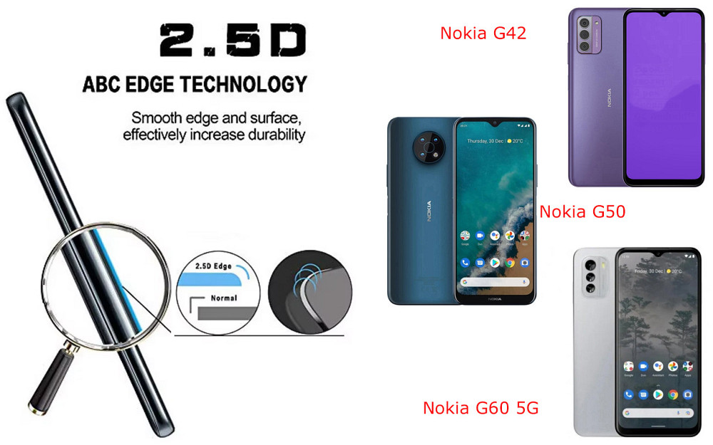 Защитное стекло ArmorGlass для Nokia G42, Nokia G50, Nokia G60 5G – устойчивое к царапинам и ударам Киев - изображение 2