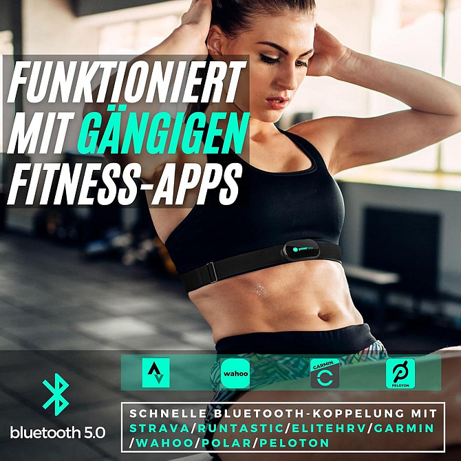 Нагрудный пульсометр монитор датчик сердечного ритма Powr Labs с Bluetooth ANT для спортсменов для т Киев - изображение 2