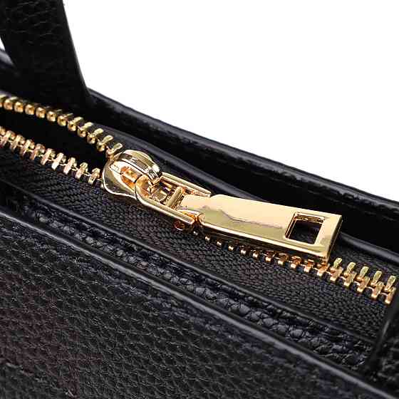 Трапецієподібна сумка для жінок з натуральної шкіри Vintage 22916 Чорний Київ