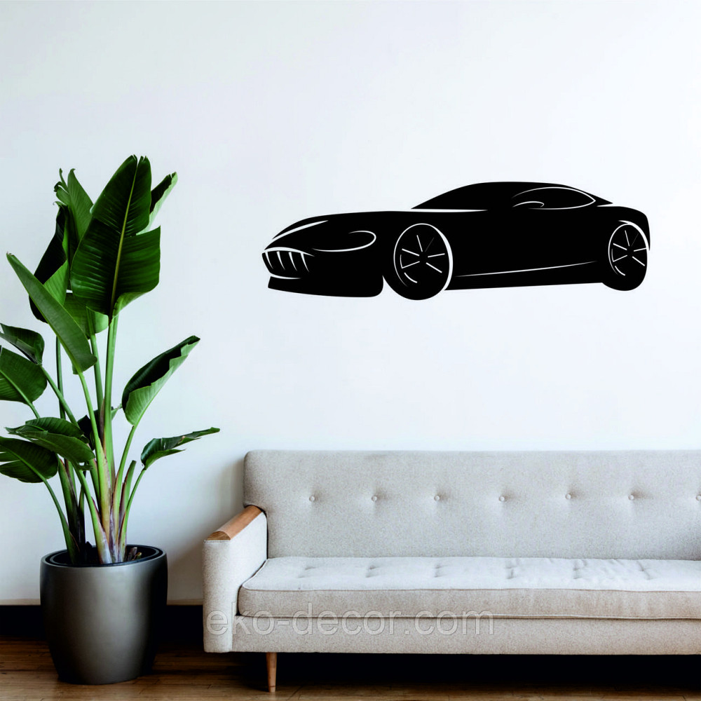 Декоративне настінне Панно «Автомобіль» Декор на стіну 110*33 см, Чорний Київ - фото 6