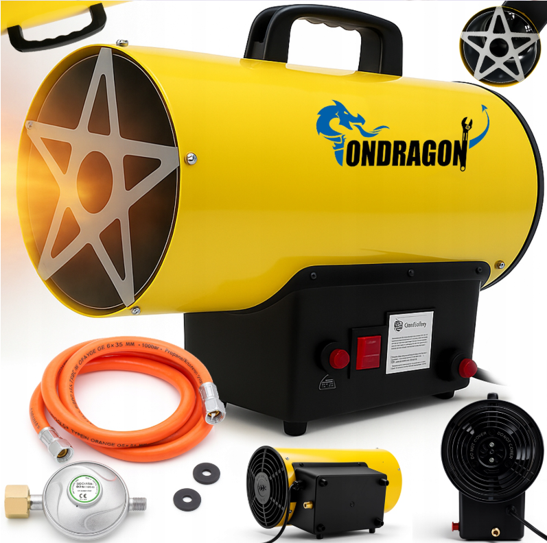Газовый обогреватель / Газовая тепловая пушка (дуйка) 15 кВт Ondragon (Пропан/Бутан) + шланг и редуктор (Польша) Киев - изображение 11