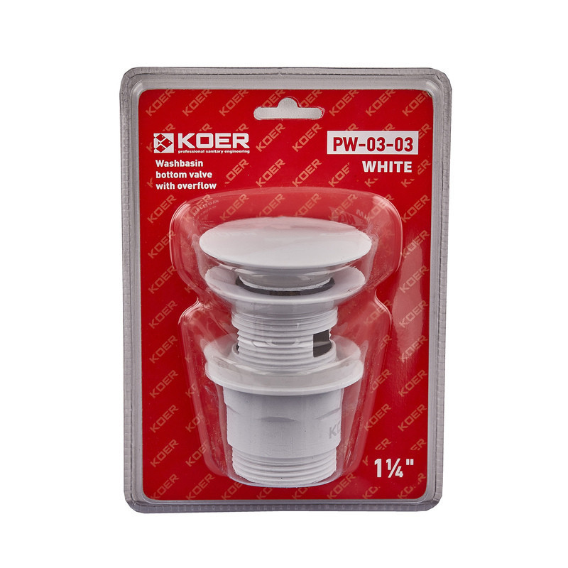 Донний клапан для умивальника з переливом Koer PW-03-03 1 1/4''     ( KR3395 ) 25387 Харків - фото 3