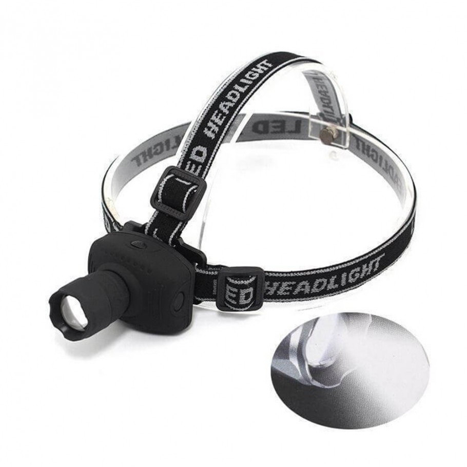 Тактичний налобний ліхтар із зумом BIGEM BM-005 дальністю 100м на батарейках, три режими роботи Кам'янець-Подільський - фото 6