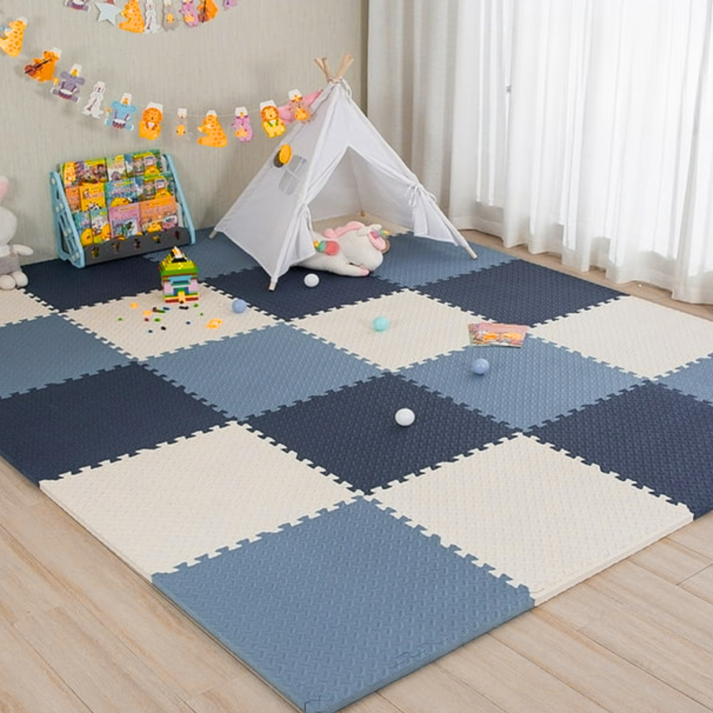 Коврик-пазл напольный, термоковрик,без покрытия,Eva-пены 20 пазлов 60*60 см,площадь покрытия 7,2 м²,толщина 1 см,синий Каменец-Подольский - изображение 5