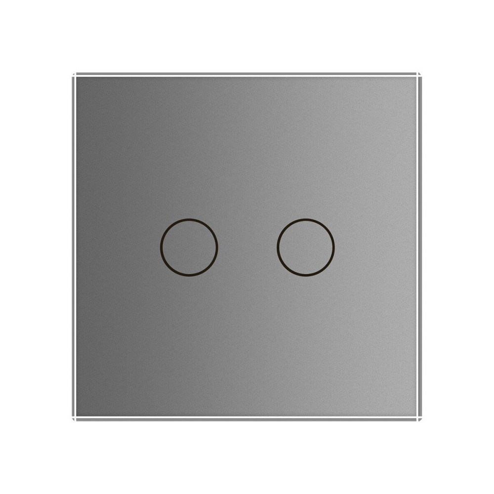 Сенсорна кнопка 2 сенсора Імпульсний вимикач Livolo сірий скло (VL-C702H-15) Коломыя - изображение 6