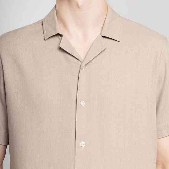 Чоловіча сорочка з коротким рукавом бежева Pobedov Marsel Київ