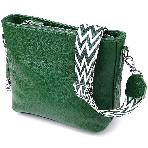 Женская кожаная сумка на каждый день Vintage 22913 Зеленый Киев