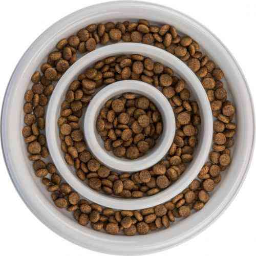 Миска Trixie Медленное кормление для собак, пластик/резина 23 см, 450 мл (серая) Винница