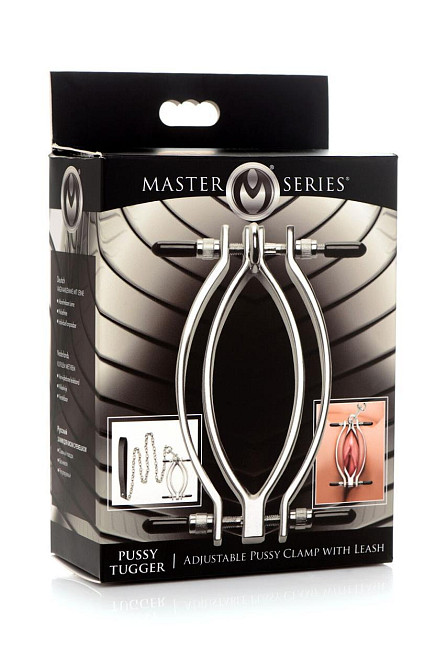 Затискач для статевих губ Master Series: Pussy Tugger Adjustable Vagina Clamp with Chain Sex Aura Київ - фото 9