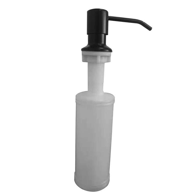 Дозатор для жидкого мыла Zerix DIS-01.SUS Black (врезной, 300 мл) черный из нерж стали (ZX5022) Черновцы - изображение 1