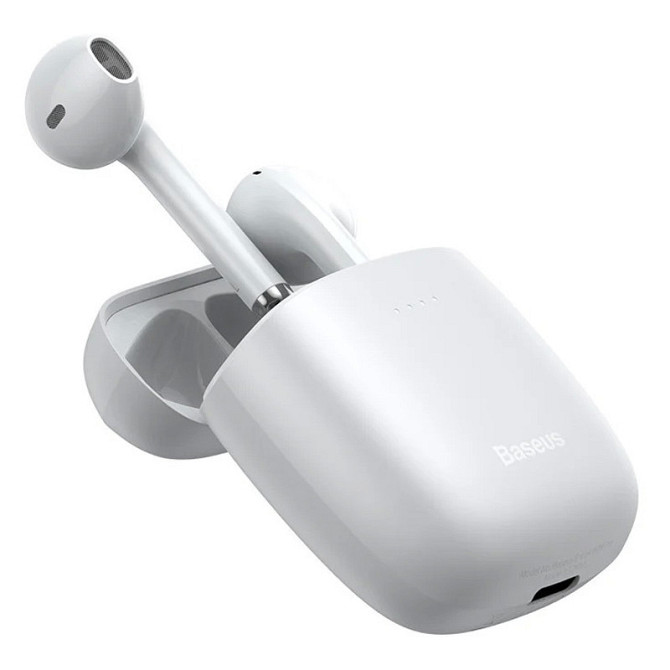 Бездротові Bluetooth-навушники BASEUS Encok W04 True Wireless Earphones NGW04-02 (Білі) Миколаїв - фото 4
