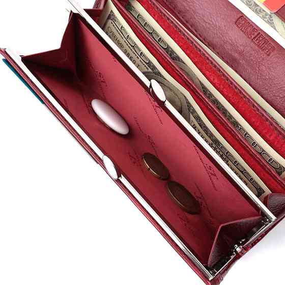 Кошелек для женщин из натуральной лакированной кожи Красный (ST Leather) Киев