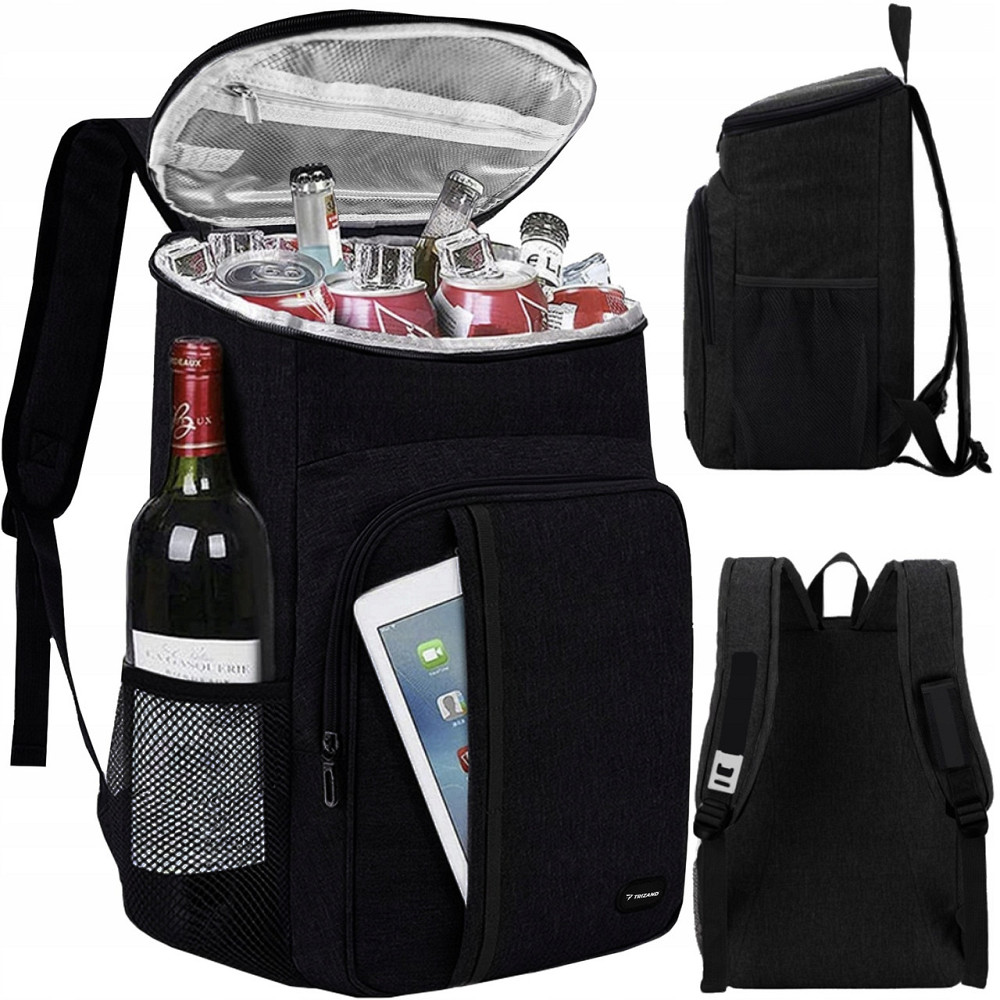 Туристичний терморюкзак 26 літрів для їжі та напоїв Trizand (21070) Black Нововолинськ - фото 1