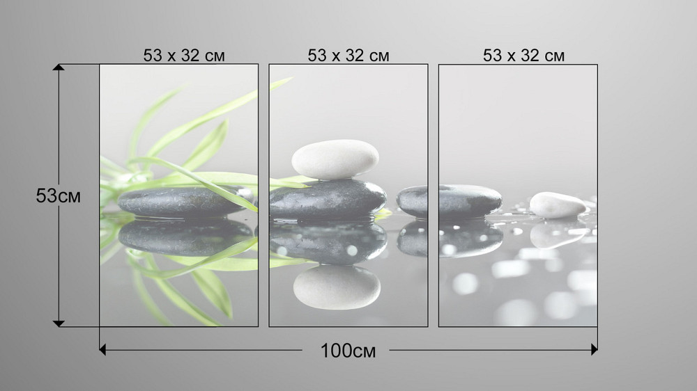 Модульная картина Природа Камни (53х100 см) Аrt-76_3А Киев - изображение 3