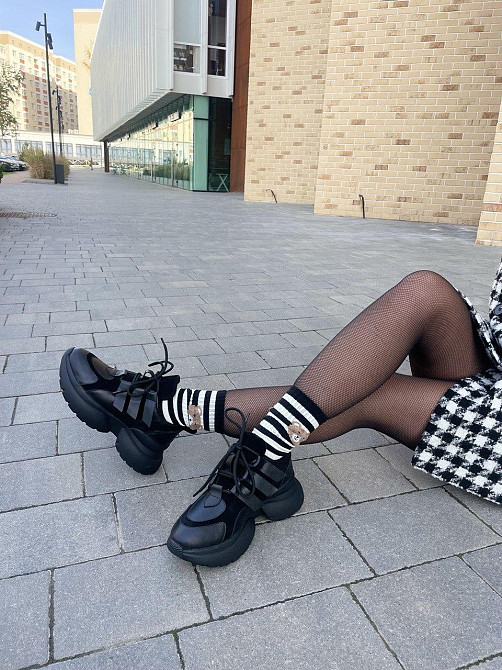 Кроссовки женские M.KRAFT черные натуральная кожа+замша осень-зима 38р.39р. (21042/1) Коломия - фото 5