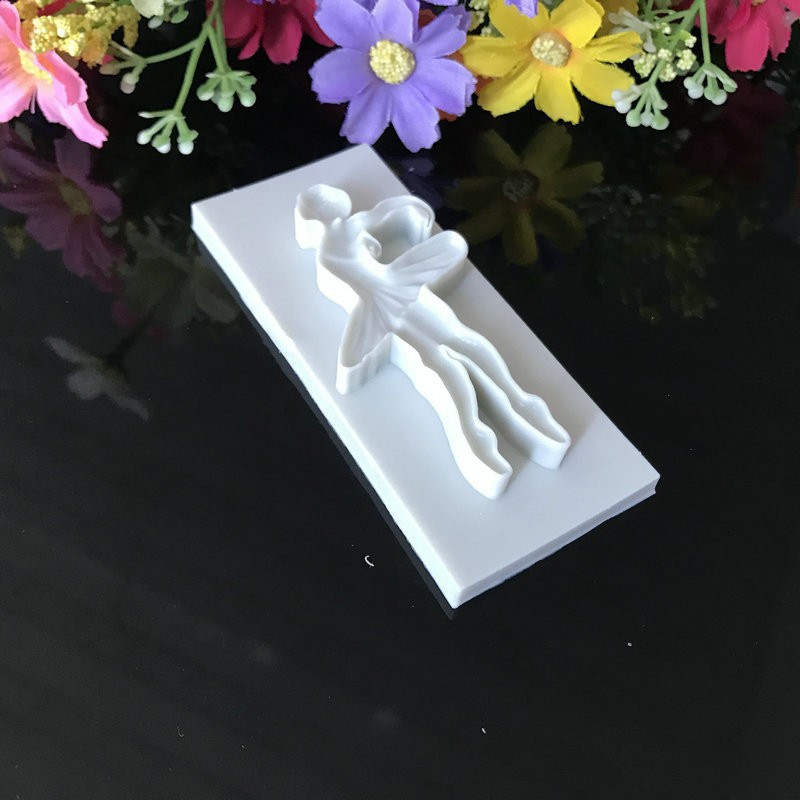 Молд силиконовый Балерина 9 на 4 см серый Киев - изображение 5