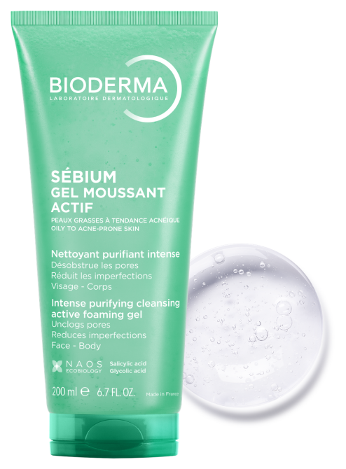 Биодерма Себиум Гель Актив очищающий Bioderma Sébium Gel moussant actif, 200 мл Днепр - изображение 1