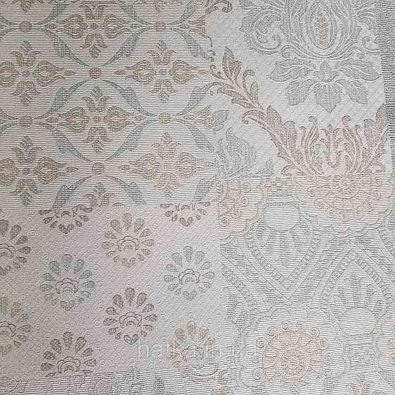 Шпалери метрові вінілові на флізелін Yuanlong Samsara східний стиль під килим блакитні срібло на білому 3д Київ