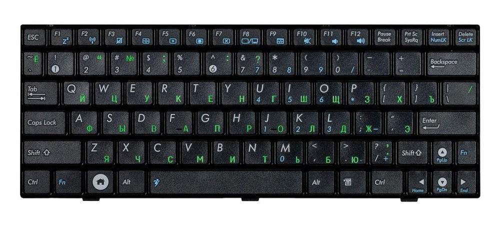 Клавиатура для ноутбука Asus EEE PC (1000H) Black, (Black Frame) RU Вінниця - фото 2