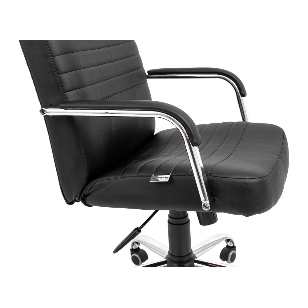 Офисное кресло руководителя Richman Prius Хром M3 Multiblock Черный Днепр - изображение 8