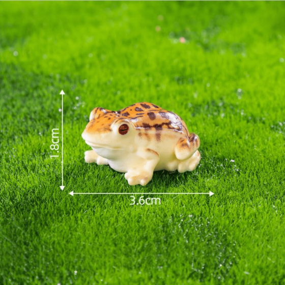 Декоративная фигурка Лягушка для флорариума и миниатюры Бежевая Одесса