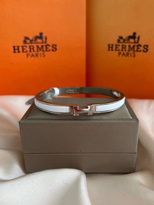 Браслет Hermes біла емаль Одеса - фото 9