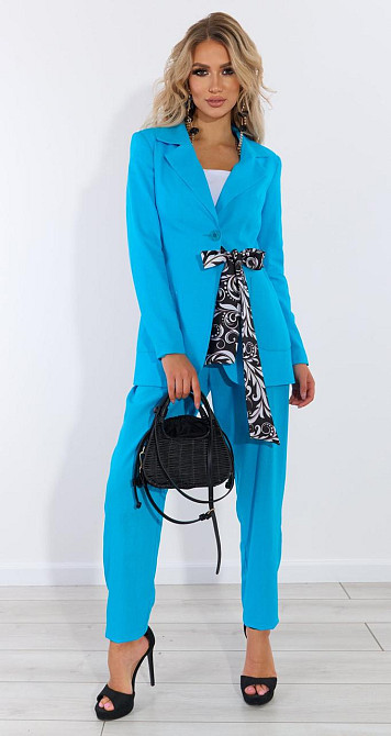 Лляний костюм зі штанами (44) Київ - фото 2