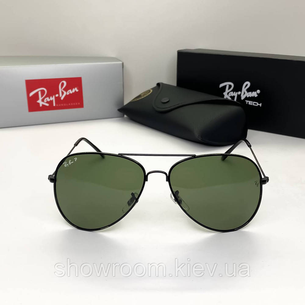 Чоловічі сонцезахисні окуляри Rb aviator polaroid (2912) Київ - фото 3