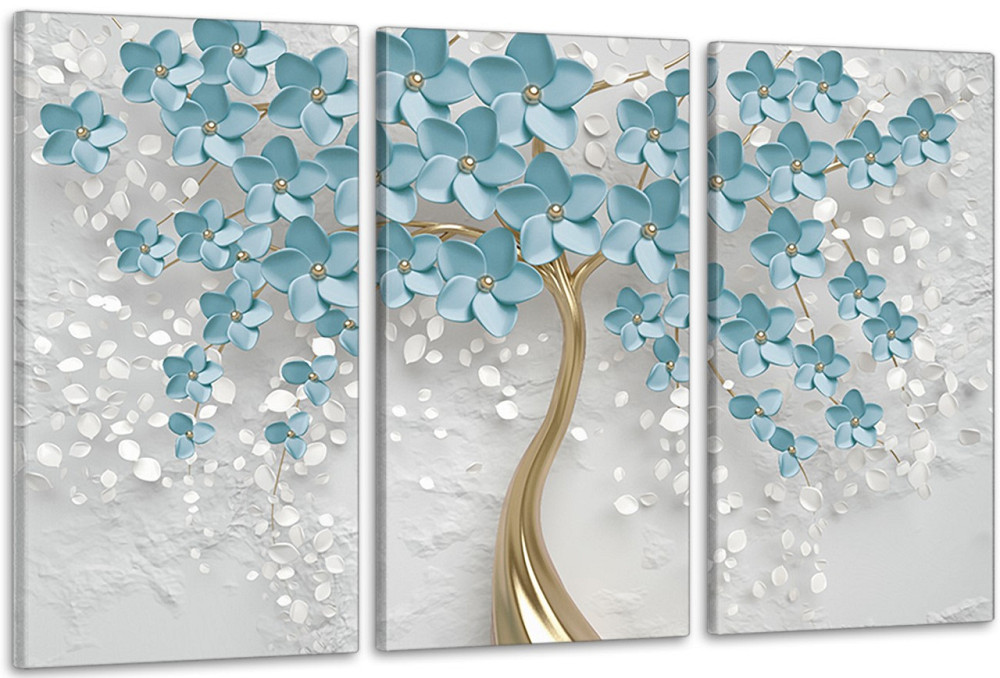 Модульная картина в гостиную / спальню  Дерево в квітах    ART-186_3A Киев - изображение 1