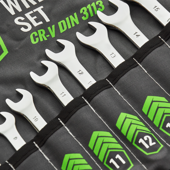 Набор комбинированных ключей WINSO PRO Cr-V, 17 шт (6–24 мм), в чехле Киев