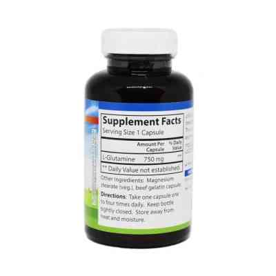 Амінокислота Carlson Глютамін 750мг, L-Glutamine, 90 капсул (CL6821) Вінниця