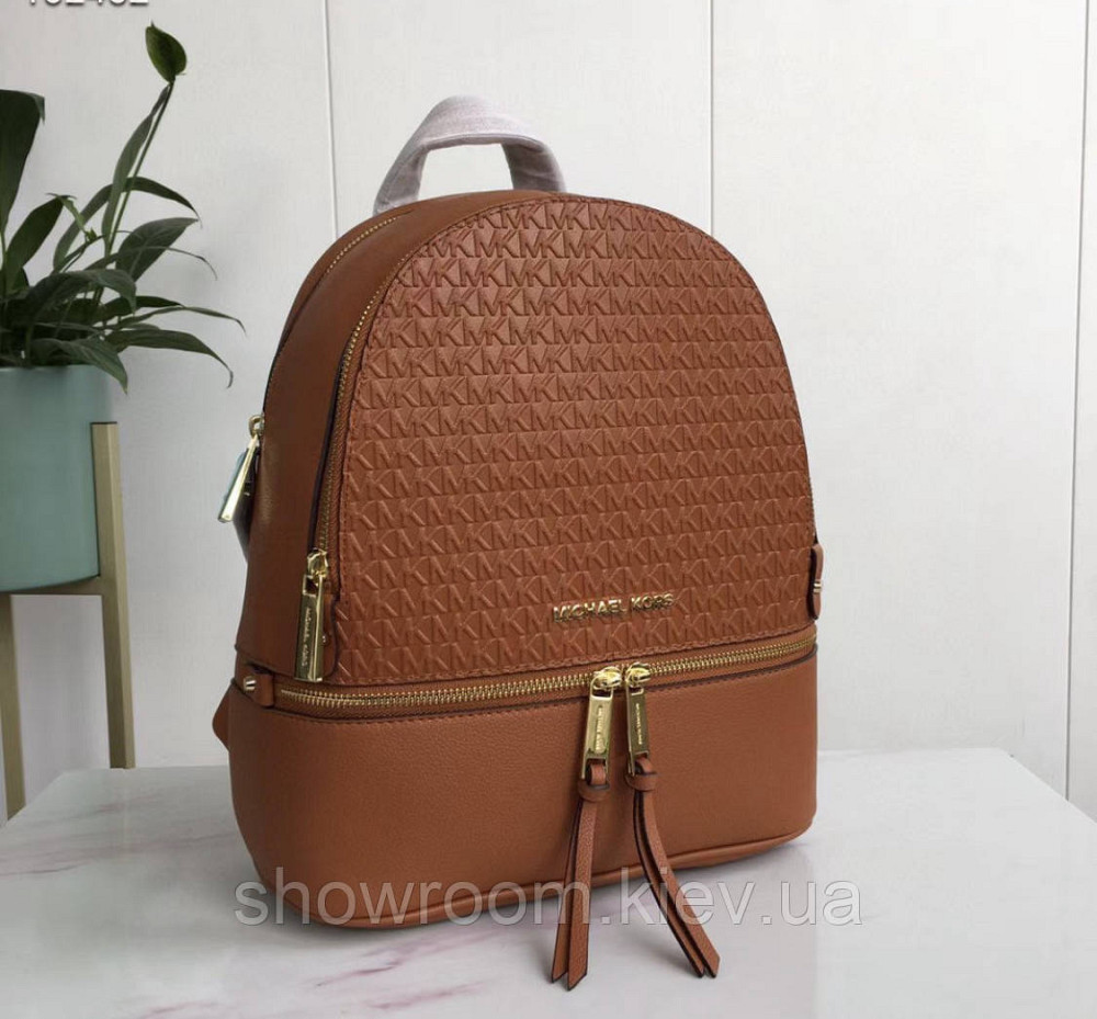 Женский рюкзак Michael Kors Rhea Zip G Brown Lux Киев - изображение 2