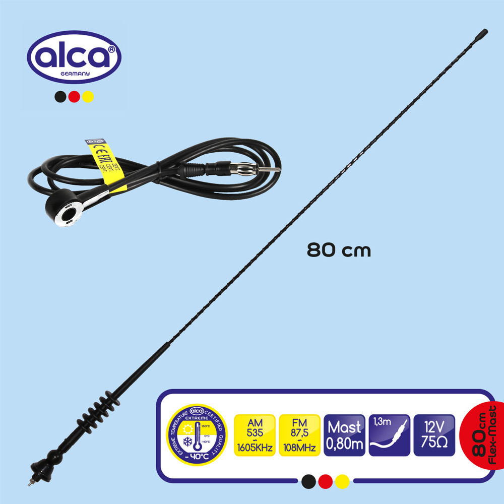 Антена автомобільна радіо AM/FM "Antenne Fiberglas" 12В 80см Alca, 530000 Київ - фото 1