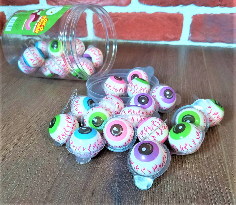 Мармеладні цукерки Очі Троля 60 шт — жувальний мармелад з начинкою, яскраві та смачні солодощі Харків - фото 5