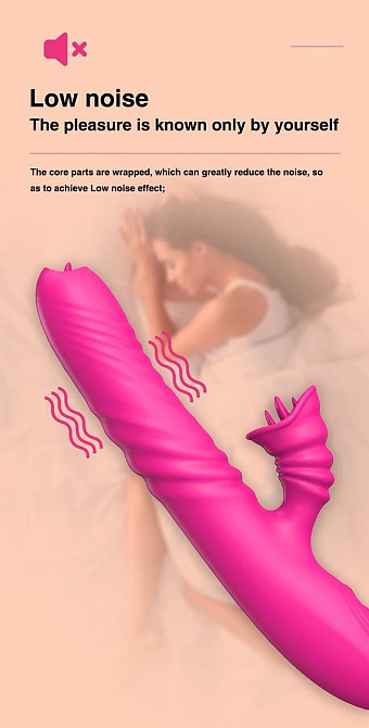 Вибратор Angelia USB 3 functions of thrusting / 20 vibrations Pink Sex Aura Киев - изображение 9