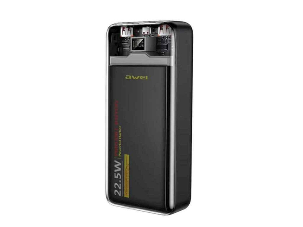 Power Bank 20000mAh P78K 22.5W (Чорний) ТМ AWEI Київ - фото 1