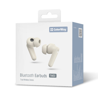 Наушники ColorWay Slim TWS-1 Earbuds Long Life Beige (CW-TWS1BE) Винница - изображение 7