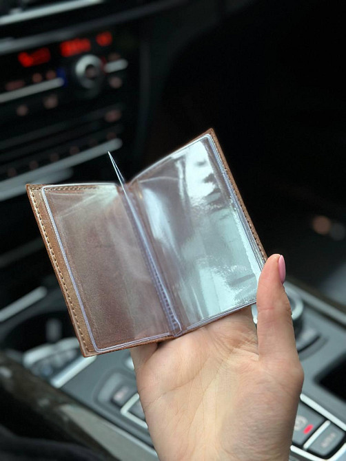 Кожаная обложка для ID-паспорта и водительских прав 2186-1B Каменское - изображение 6